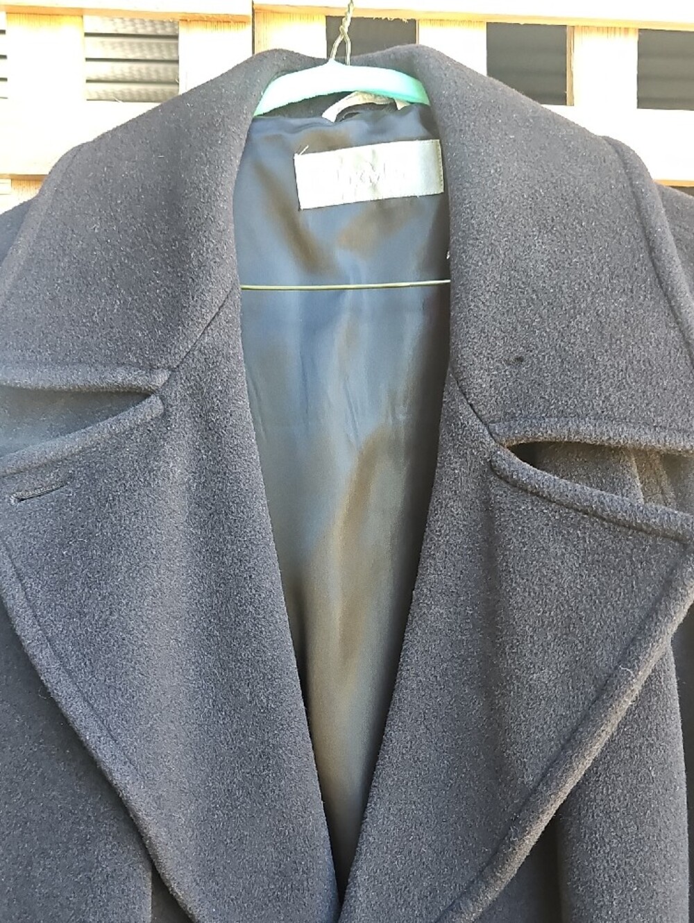 MaxMara Black Wool Trench Coat - Picture 10 of 16